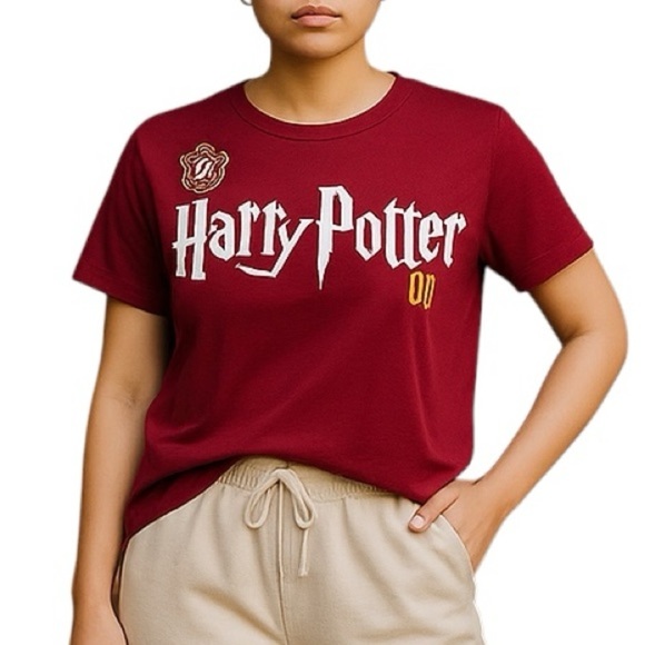 Warner Bros. Tops - Harry Potter Large Gryffindor High Low Longline Graphic Tee Tshirt